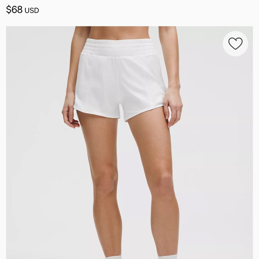 Never worn size 4 Lululemon Hotty Hot High Rise Shorts
